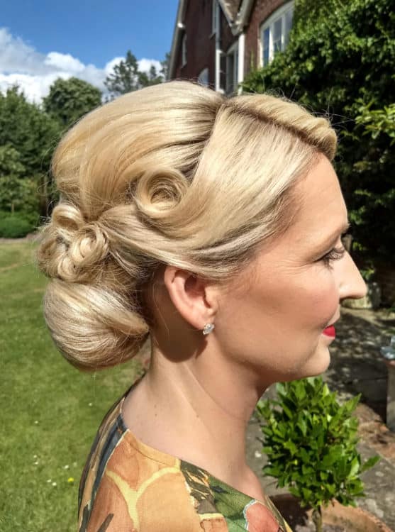 vintage wedding hair and makeup by wedding hair and makeup artist Alice